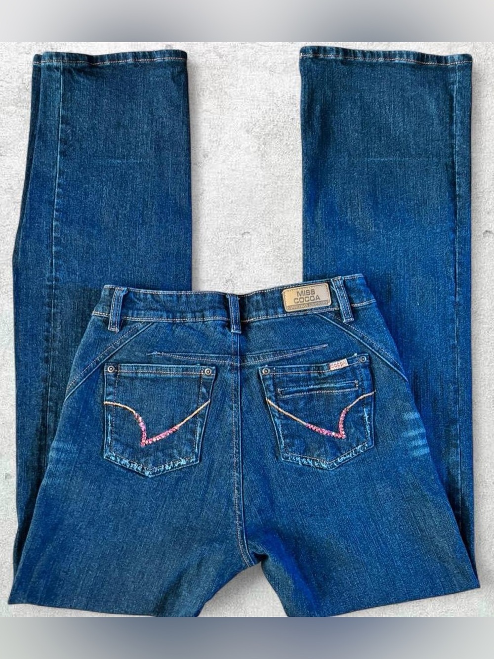 Y2K/Vintage Miss Cocoa High Rise Straight Leg Bedazzled Jeans